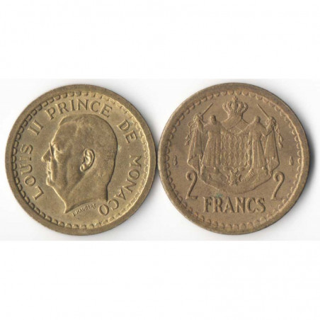 2 Francs 1943 Monaco Louis II