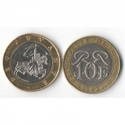 10 Francs 1992 Monaco Rainier III