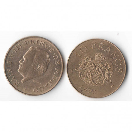 10 Francs 1976 Monaco Rainier III