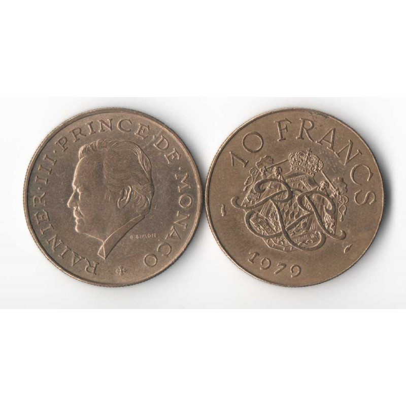 10 Francs 1979 Monaco Rainier III