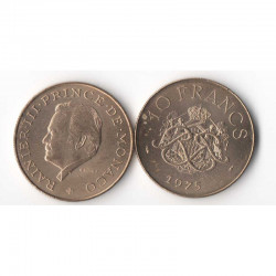 10 Francs 1975 Monaco Rainier III