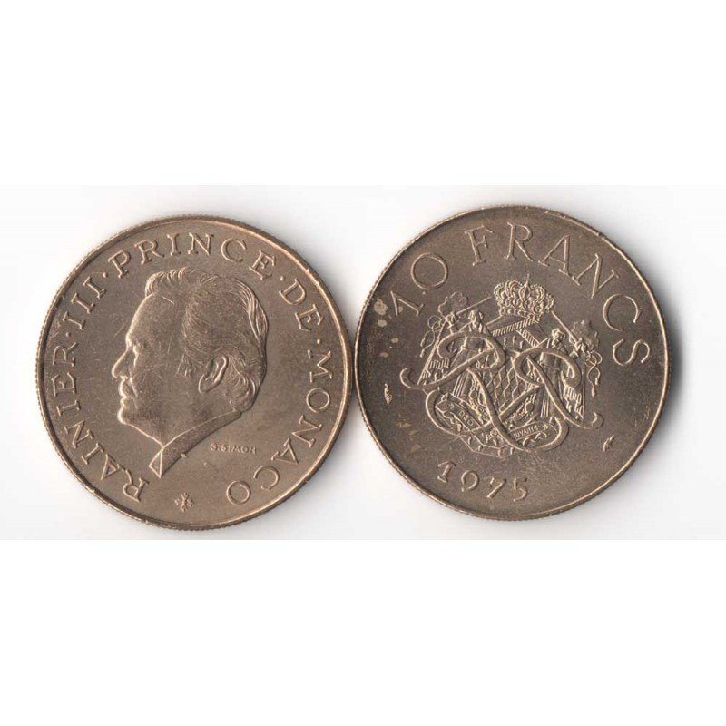 10 Francs 1975 Monaco Rainier III