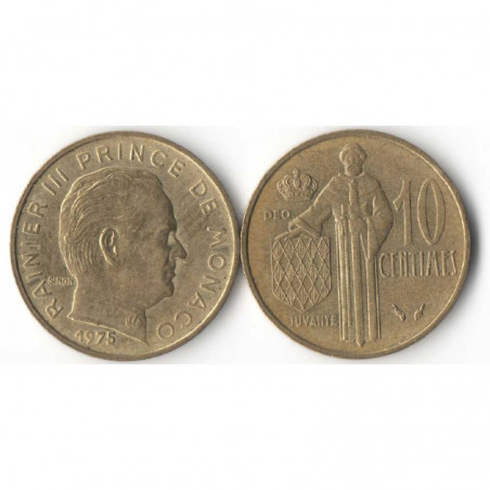 10 cents 1975 Monaco Rainier III