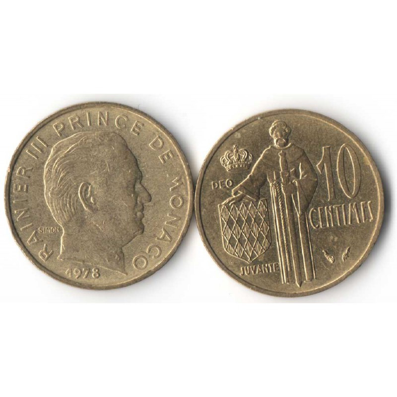 10 cents 1978 Monaco Rainier III