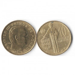10 cents 1974 Monaco Rainier III