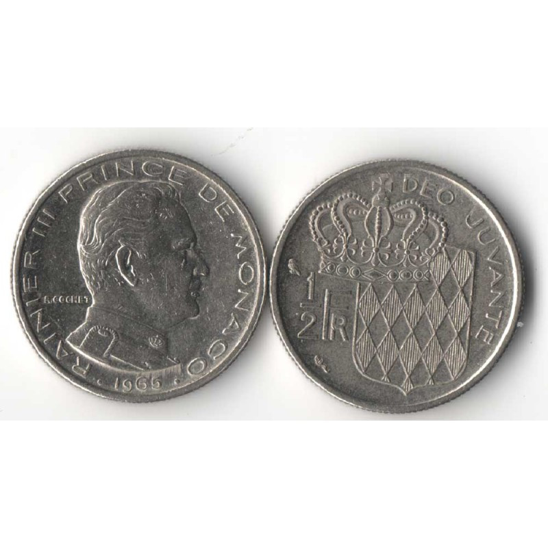 1/2 Francs 1965 Monaco Rainier III