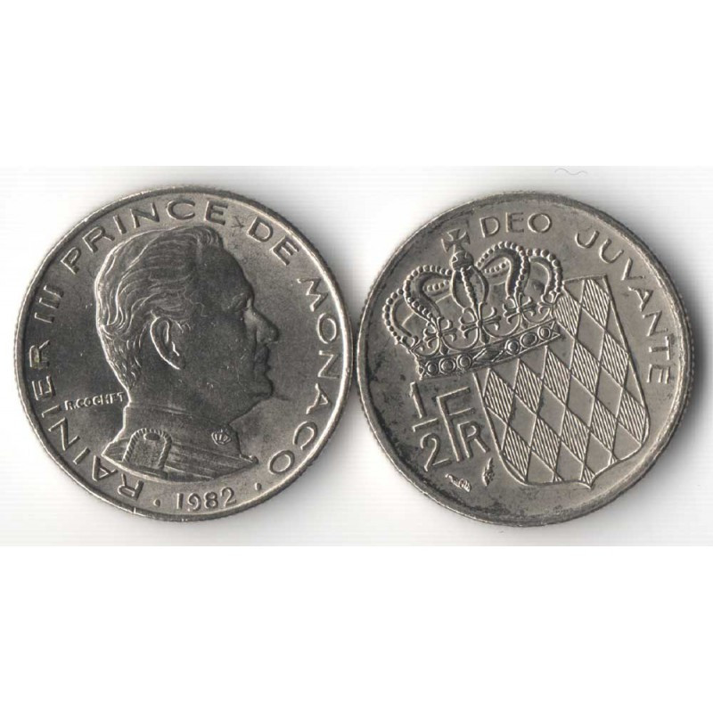 1/2 Francs 1982 Monaco Rainier III