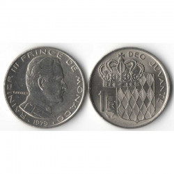 1 Francs 1979 Monaco Rainier III