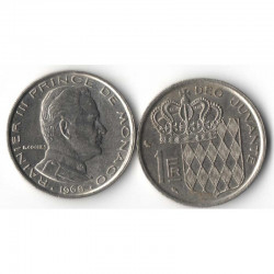 1 Francs 1968 Monaco Rainier III