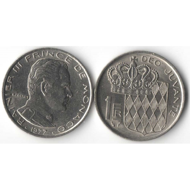 1 Francs 1977 Monaco Rainier III