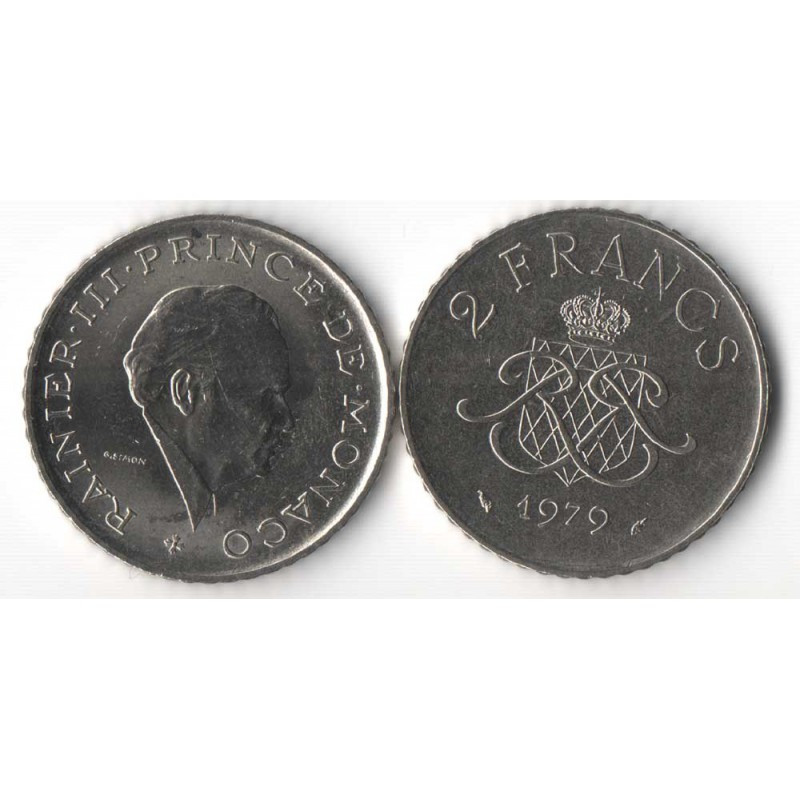 2 Francs 1979 Monaco Rainier III