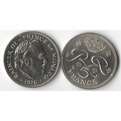 5 Francs 1976 Monaco Rainier III