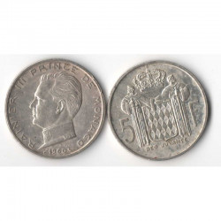 5 Francs 1960 Monaco Rainier III