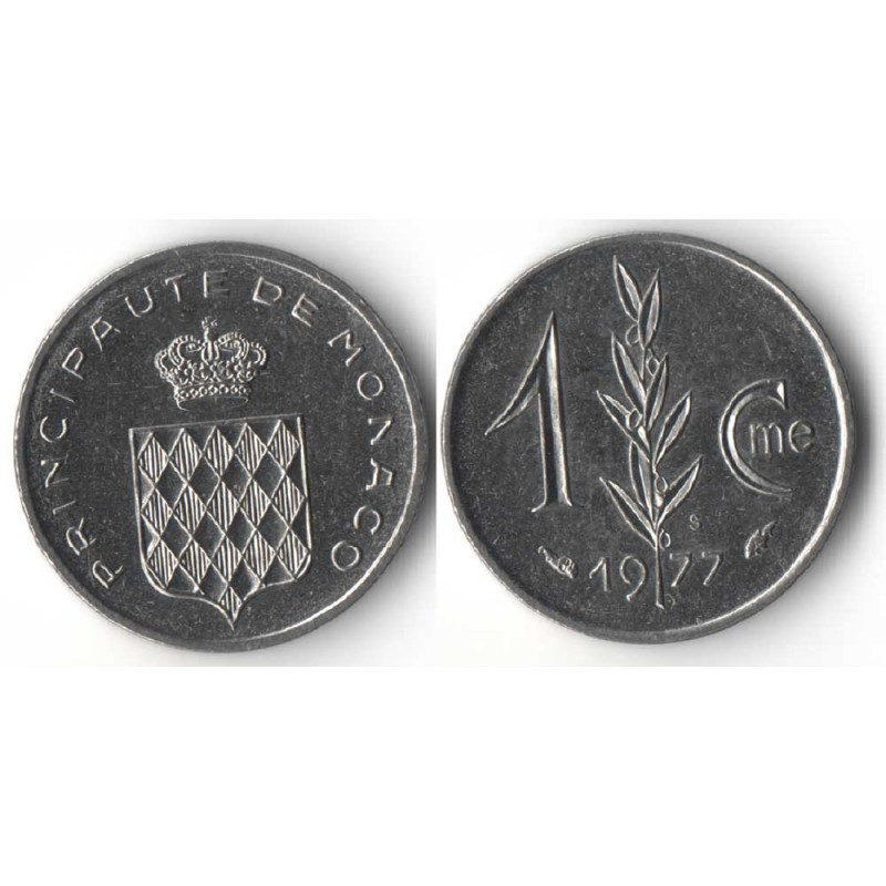 1 cent 1977 Monaco Rainier III