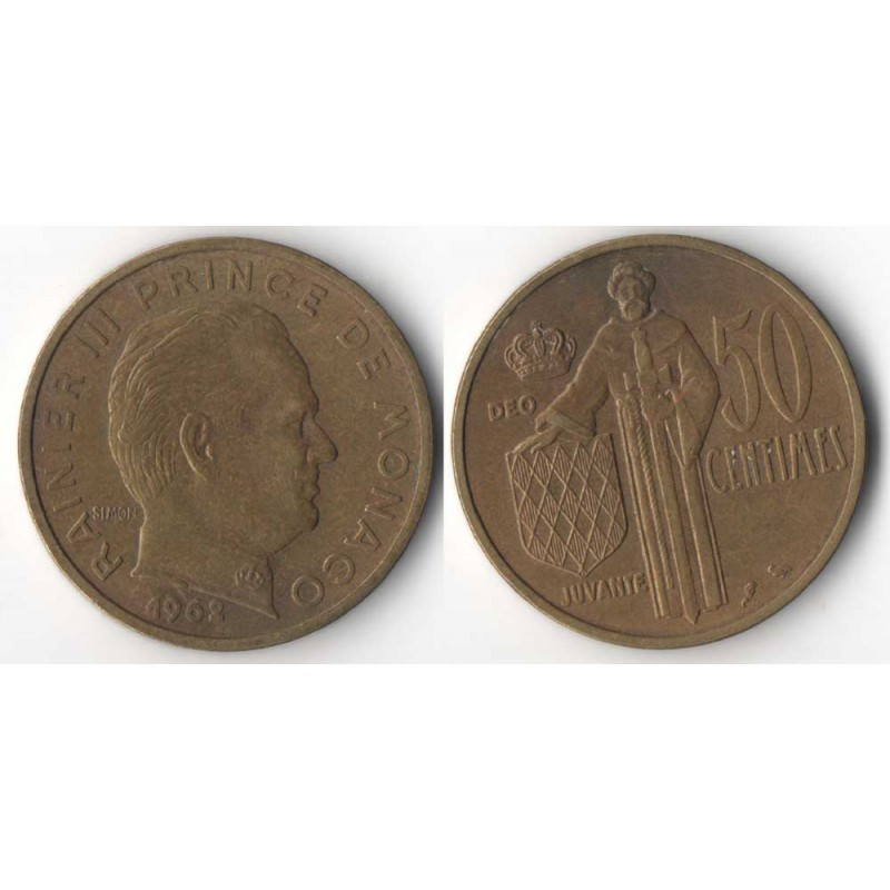 50 cents 1962 Monaco Rainier III