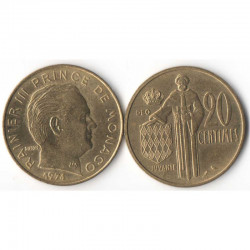 20 cents 1974 Monaco Rainier III