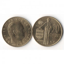 20 cents 1975 Monaco Rainier III