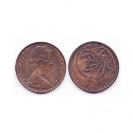 2 cents Australie Bronze 1966 ( 001 )