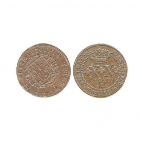 20 Reis Bronze 1820 R Bresil Joannes VI ( 001 )