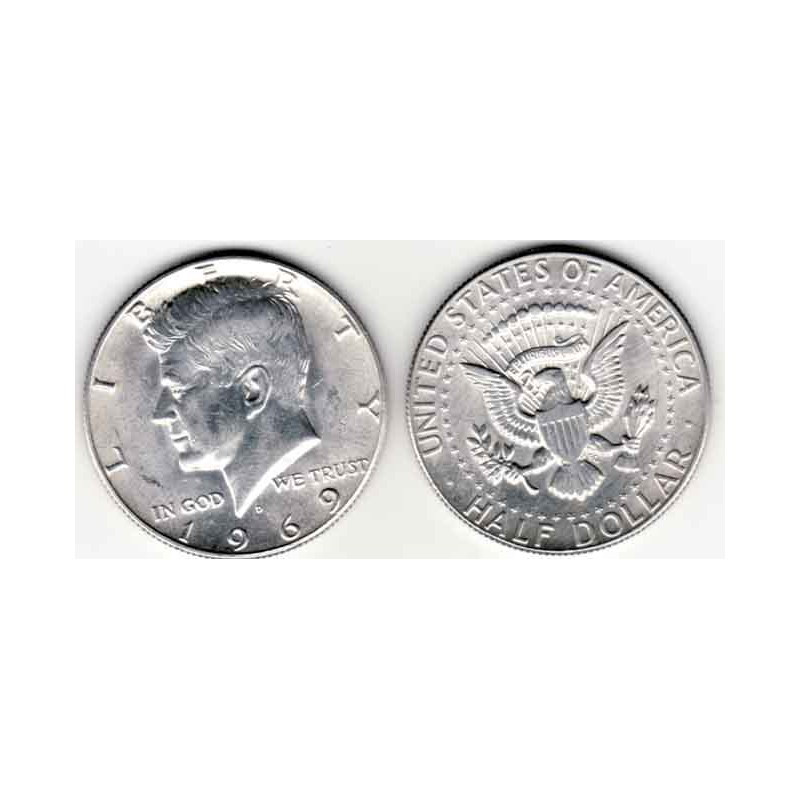 half Dollar Argent USA 1969