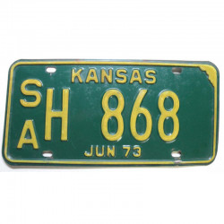 Plaque d Immatriculation USA - Kansas 1973 ( 676 )