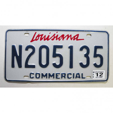 Plaque d Immatriculation USA - Louisiana - 2012 ( 1091 )