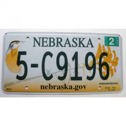 Plaque d Immatriculation USA - Nebraska avec vignette   2007 ( 1313 )