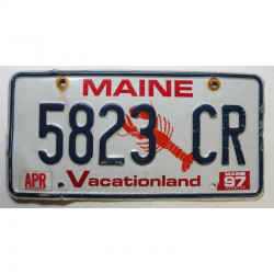 Plaque d Immatriculation USA - Maine avec vignette 1997 ( 1308 )