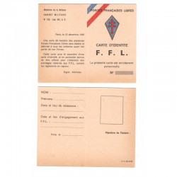 1 carte d identité FFL forces francaises libres 1945 ( 106 )
