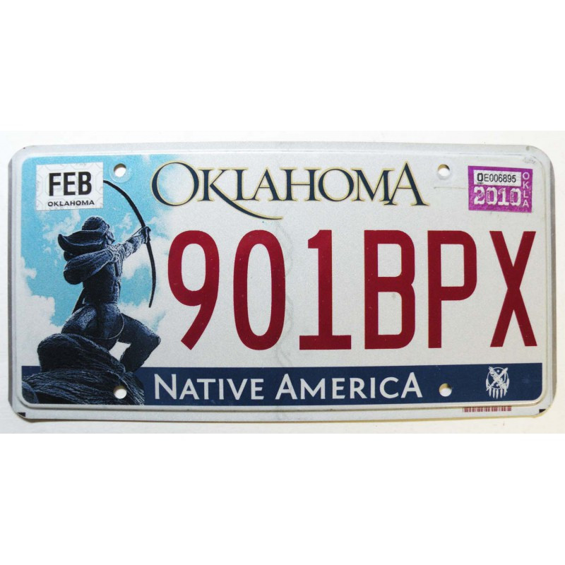Plaque d Immatriculation USA - Oklahoma 2010 ( 742 )