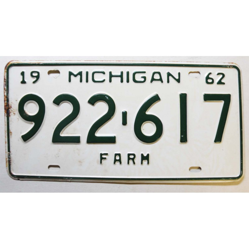 Plaque d Immatriculation USA - Michigan 1962 ( 1325 )
