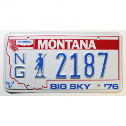 Plaque d Immatriculation USA - Montana 1976  ( 1327 )