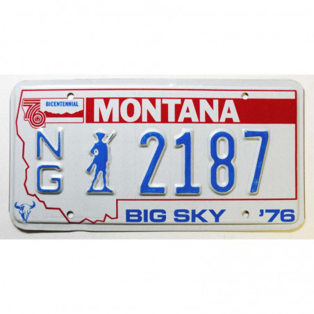 Plaque d Immatriculation USA - Montana 1976  ( 1327 )