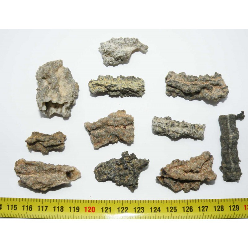 lot de 10 Fulgurites ( meteorite - Tectite - 015 )