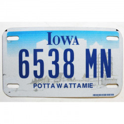 Plaque d Immatriculation de moto USA Iowa ( M 010 )