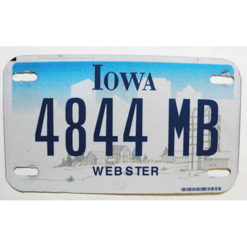 Plaque d Immatriculation de moto USA Iowa ( M 008 )