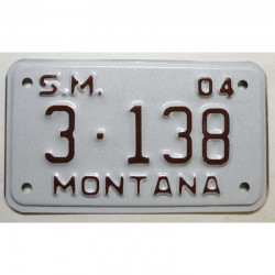 Plaque d Immatriculation de moto USA Montana 2004 ( M 004 )
