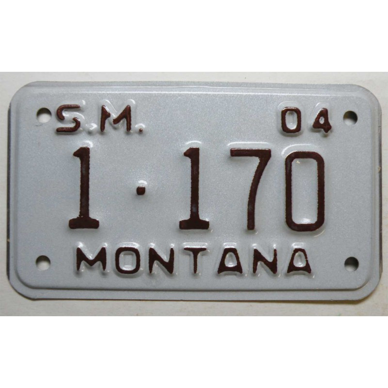Plaque d Immatriculation de moto USA Montana 2004 ( M 003 )