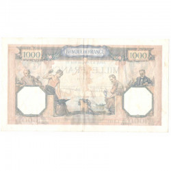 1000 Francs Ceres et Mercure 03/11/1938 SUP ( 216 )