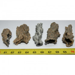 lot de 5 Fulgurites ( meteorite Tectite - 014 )