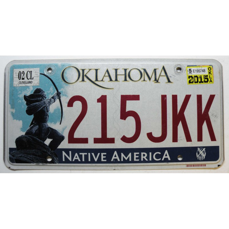 Plaque d Immatriculation USA - Oklahoma 2015 ( 922 )