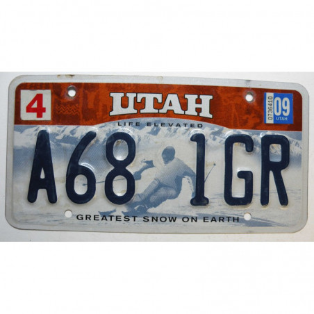 Plaque d Immatriculation USA - Utah 2009 ( 931 )