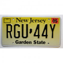 Plaque d'Immatriculation USA - New Jersey - 2005 ( 1197 )