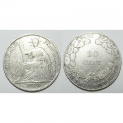 20 centimes  indochine 1928 en argent