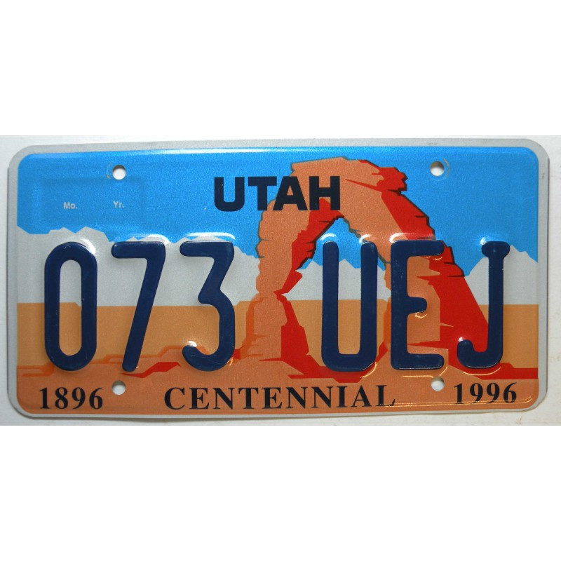 Plaque d Immatriculation USA - Utah ( 653 )