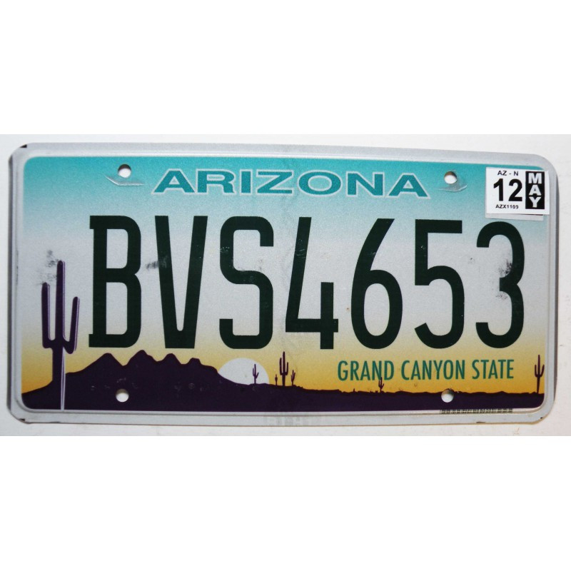 Plaque d Immatriculation USA - Arizona - 2012 ( 352 )