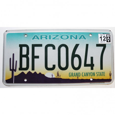 Plaque d Immatriculation USA - Arizona - 2012 ( 1336 )