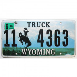 Plaque d Immatriculation USA - Wyoming 2009 ( 1224 )