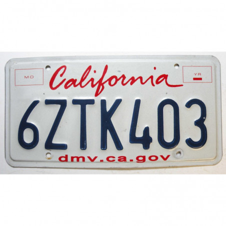 Plaque d Immatriculation USA - California ( 396 )