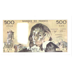 Billet de 500 Francs Pascal 03/03/1988 SUP ( 119 * )